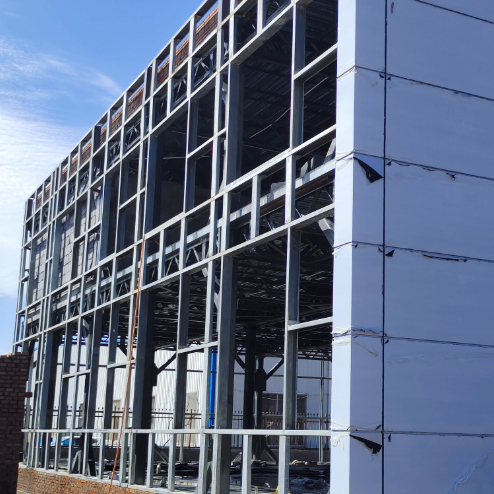 Fireproof Steel Structure Warehouse with Sloping Roof and Customizable Design for Industrial Storage