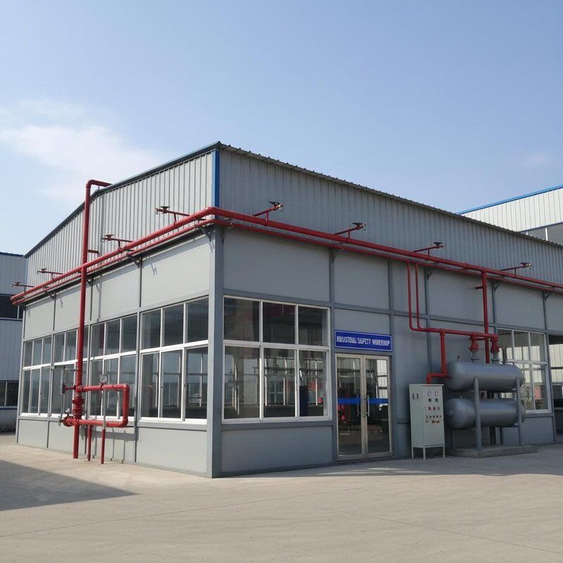 warsztat stalowy ognioodporny z opcjonalnym systemem ochrony przeciwpożarowej zaprojektowanym w celu spełnienia rygorystycznych norm bezpieczeństwa przemysłowego