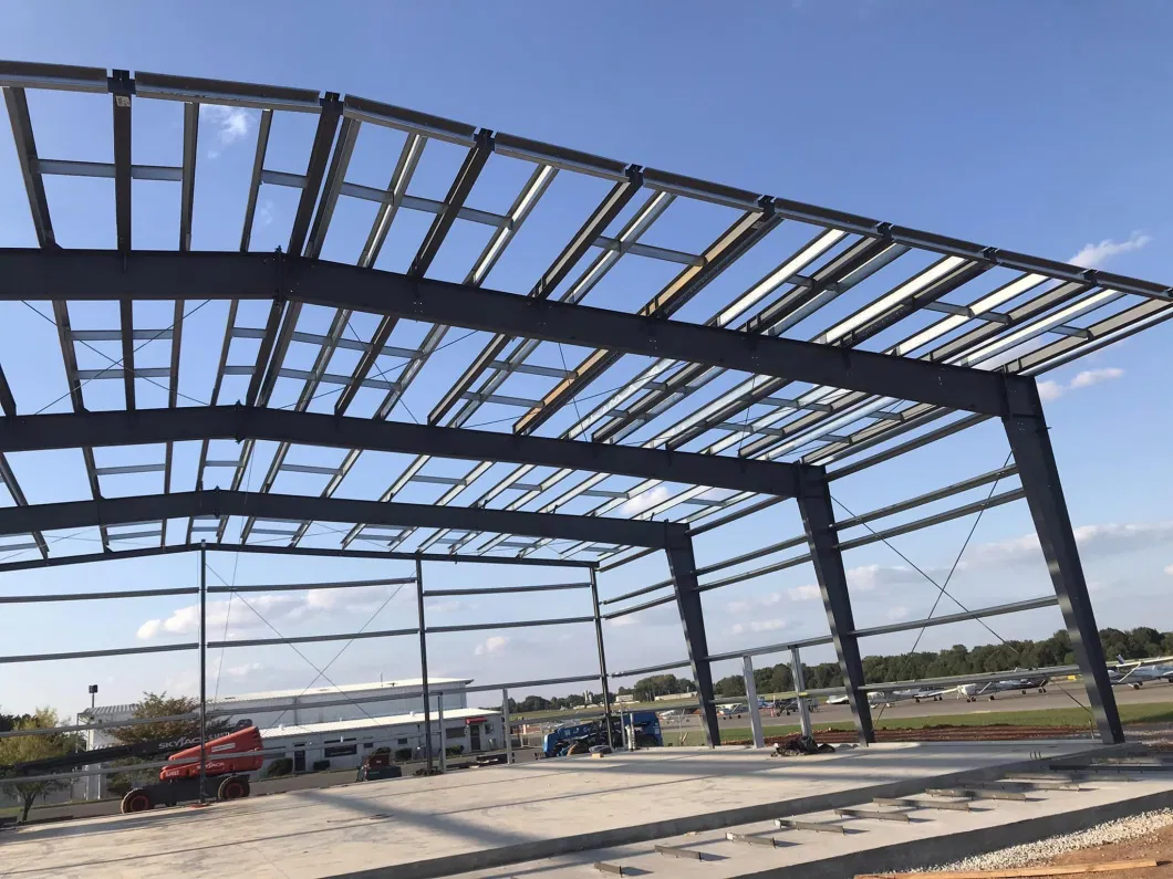 Steel Prefabricated Construction Building Material Industrial Factory Hangar Shed (BYSS-220617008)