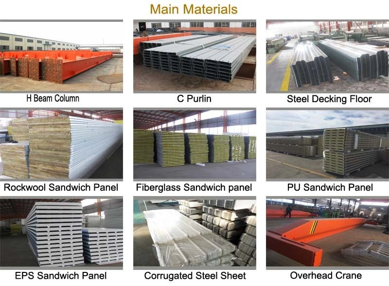 ODM Prefabrykowane domy ze stali Panel z kanapką Prefabrykowane budynki metalowe 2