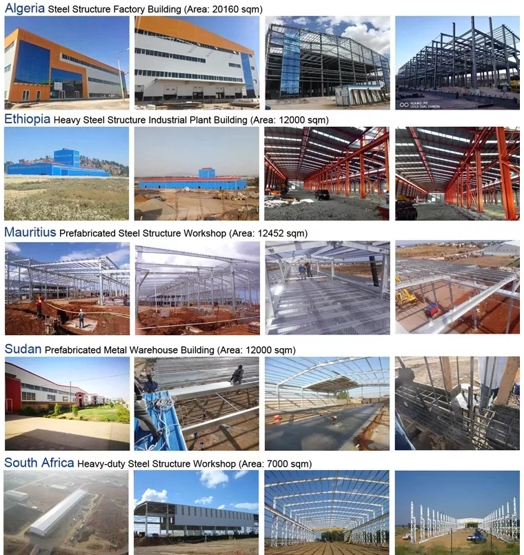 Low Cost Metal Buildings Workshop Hangar Steel Frame Prefabricated Steel Structure Warehouse