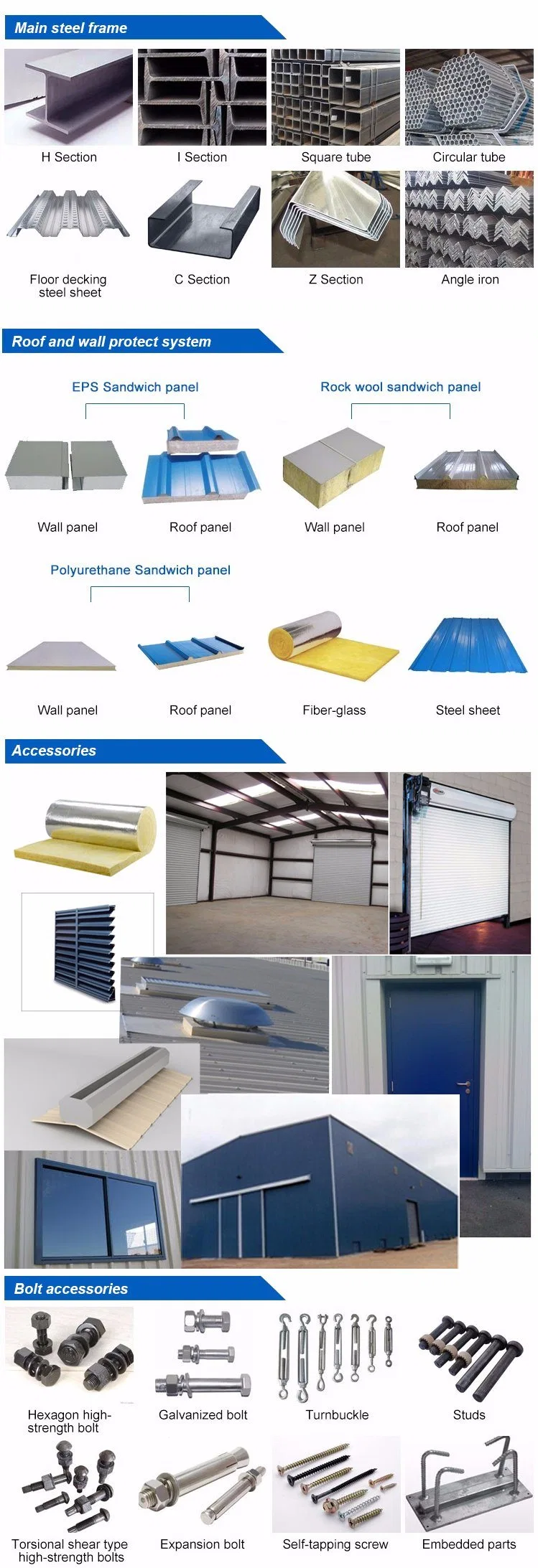 Cheap Prefabricated Workshop Prefab Steel Structure Hangar Storage Warehouse Metal Building